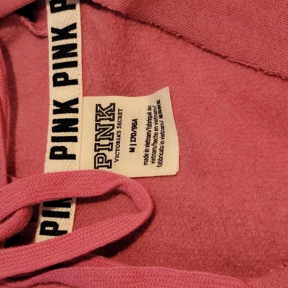Victorias Secret Pink, pink cropped top hoody - Picture 3 of 3